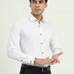 White Solid Slim Fit Party Wear Shirt | Greenfire