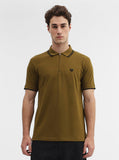 Amber Green Solid Slim Fit Polo T-Shirt | Greenfibre