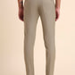Beige Solid Super Slim Fit Formal Trouser | Greenfibre