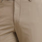 Beige Solid Super Slim Fit Formal Trouser | Greenfibre