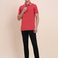 Red Solid Slim Fit Polo T-Shirt | Greenfibre