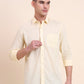 Yellow Solid Smart Fit Semi Casual Shirt | Greenfibre