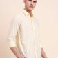 Yellow Solid Smart Fit Semi Casual Shirt | Greenfibre