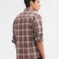 Chocolaty Checked Slim Fit Casual Shirt | Greenfibre