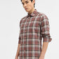 Chocolaty Checked Slim Fit Casual Shirt | Greenfibre