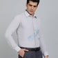 Light Grey Solid Slim Fit Party Wear Shirt | Wyre