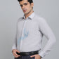 Light Grey Solid Slim Fit Party Wear Shirt | Wyre
