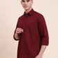Maroon Solid Smart Fit Semi Casual Shirt | Greenfibre
