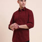 Maroon Solid Smart Fit Semi Casual Shirt | Greenfibre