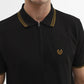 Black Solid Slim Fit Polo T-Shirt | Greenfibre