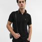Black Solid Slim Fit Polo T-Shirt | Greenfibre