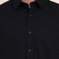 Black Solid Smart Fit Semi Casual Shirt | Greenfibre