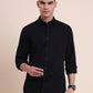 Black Solid Smart Fit Semi Casual Shirt | Greenfibre