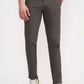 Olive Grey Solid Slim Fit Casual Trouser | Greenfibre