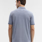 Denim Blue Solid Slim Fit Polo T-Shirt | Greenfibre