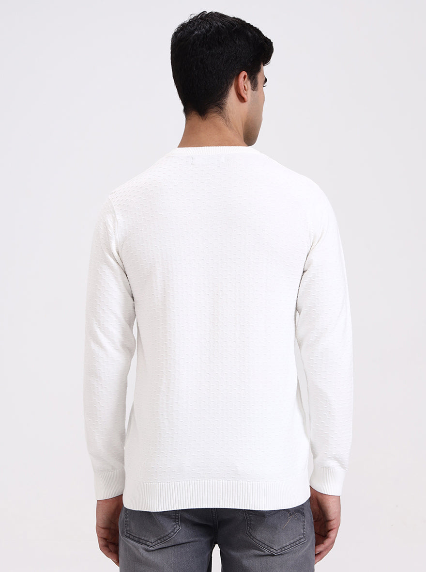 White Checked Tailored Fit T-Shirt | Greenfibre