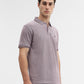 Light Purple Solid Slim Fit Polo T-Shirt | Greenfibre