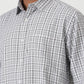 Grey Checked Smart Fit Semi Casual Shirt | Greenfibre