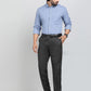 Light Blue Printed Tailored Fit Semi Casual Shirt | JadeBlue