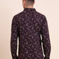 Wine Printed Slim Fit Casual Shirt | Greenfibre