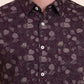 Wine Printed Slim Fit Casual Shirt | Greenfibre
