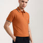 Orange Solid Slim Fit Polo T-Shirt | Greenfibre