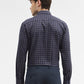 Blue & Fawn Checked Regular Fit Formal Shirt | Greenfibre