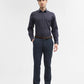 Blue & Fawn Checked Regular Fit Formal Shirt | Greenfibre