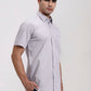 Purple Solid Slim Fit Semi Casual Shirt | Greenfibre