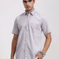 Purple Printed Slim Fit Semi Casual Shirt | Greenfibre