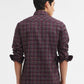 Violet Purple Checked Tailored Fit Semi Casual Shirt | Greenfibre