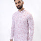 Pink Printed Slim Fit Semi Casual Shirt | Wyre