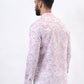 Pink Printed Slim Fit Semi Casual Shirt | Wyre