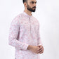 Pink Printed Slim Fit Semi Casual Shirt | Wyre