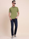 Dark Indigo Blue Washed Narrow Fit Jeans | Greenfibre