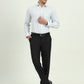 Grey & White Checked Regular Fit Formal Shirt | Greenfibre