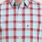 Red Checked Slim Fit Casual Shirt | Greenfibre