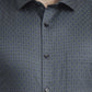 Grey Printed Slim Fit Formal Shirt | Greenfibre