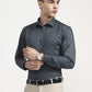 Grey Printed Slim Fit Formal Shirt | Greenfibre