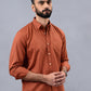Rust Solid Smart Fit Semi Casual Shirt | Greenfibre