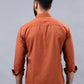 Rust Solid Smart Fit Semi Casual Shirt | Greenfibre