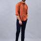 Rust Solid Smart Fit Semi Casual Shirt | Greenfibre