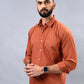 Rust Solid Smart Fit Semi Casual Shirt | Greenfibre