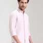 Beige Solid Slim Fit Casual Shirt | Greenfibre
