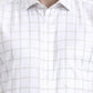 White & Beige Checked Regular Fit Formal Shirt | Greenfibre