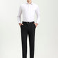 Dark Grey Solid Slim Fit Formal Trouser | Greenfibre
