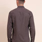 Brown Printed Smart Fit Semi Casual Shirt | Greenfibre