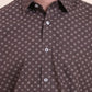 Brown Printed Smart Fit Semi Casual Shirt | Greenfibre