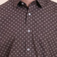 Brown Printed Smart Fit Semi Casual Shirt | Greenfibre