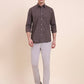 Brown Printed Smart Fit Semi Casual Shirt | Greenfibre